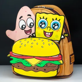 Loungefly x Nickelodeon SpongeBob Krabby patty Group Mini Backpack