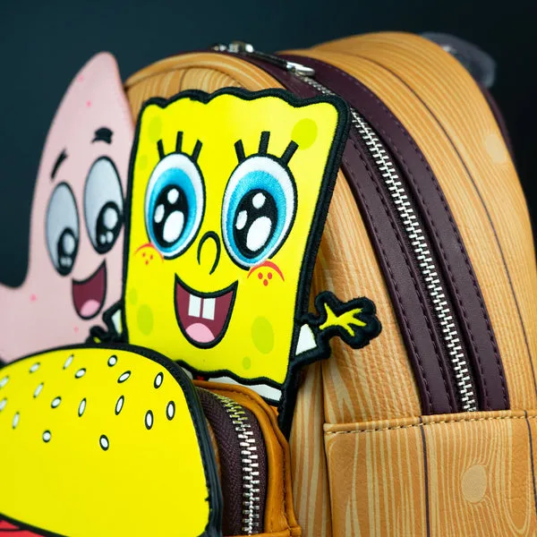 Loungefly x Nickelodeon SpongeBob Krabby patty Group Mini Backpack