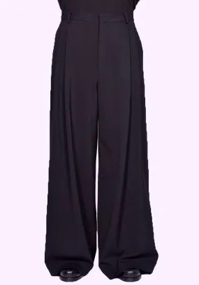 LU'U DAN MP021W LWB JUMBO WIDE LEG TROUSERS BLACK (New Season FW24)