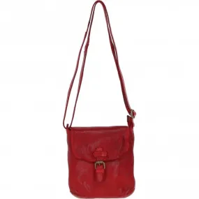 Luxury Small Leather Flight Bag Red: D-90