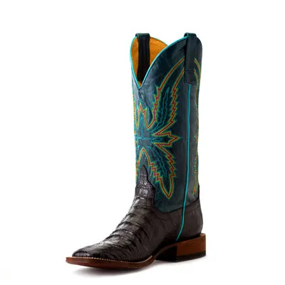 Macie Bean Black Caiman Belly Print Ladies' Boot