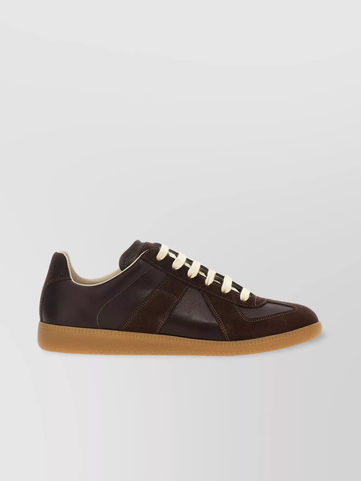 Maison Margiela   'replica' low-top sneakers in suede and leather