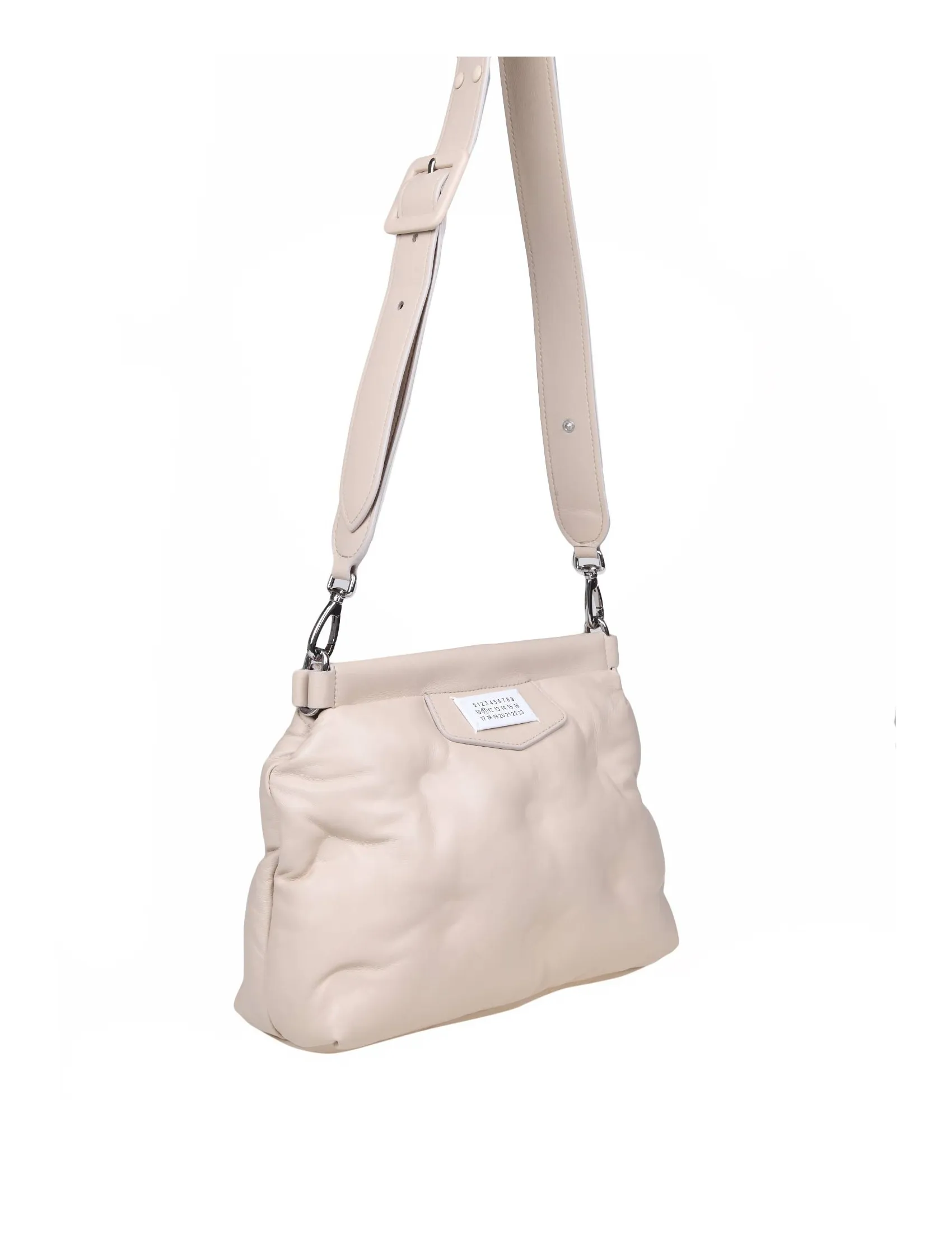 MAISON MARGIELA SHOULDER BAG IN MATELASSE' LEATHER ALMOND COLOR