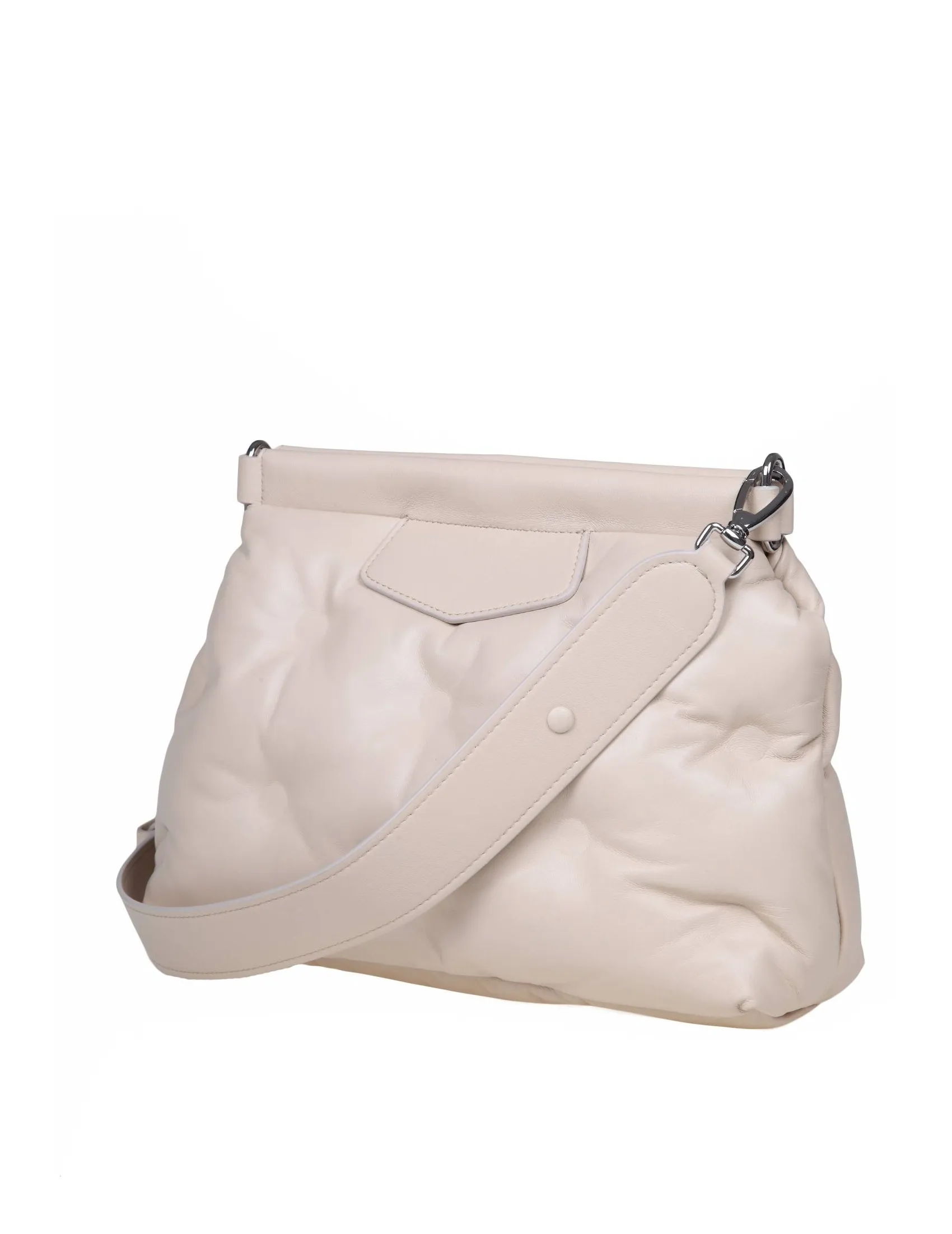 MAISON MARGIELA SHOULDER BAG IN MATELASSE' LEATHER ALMOND COLOR