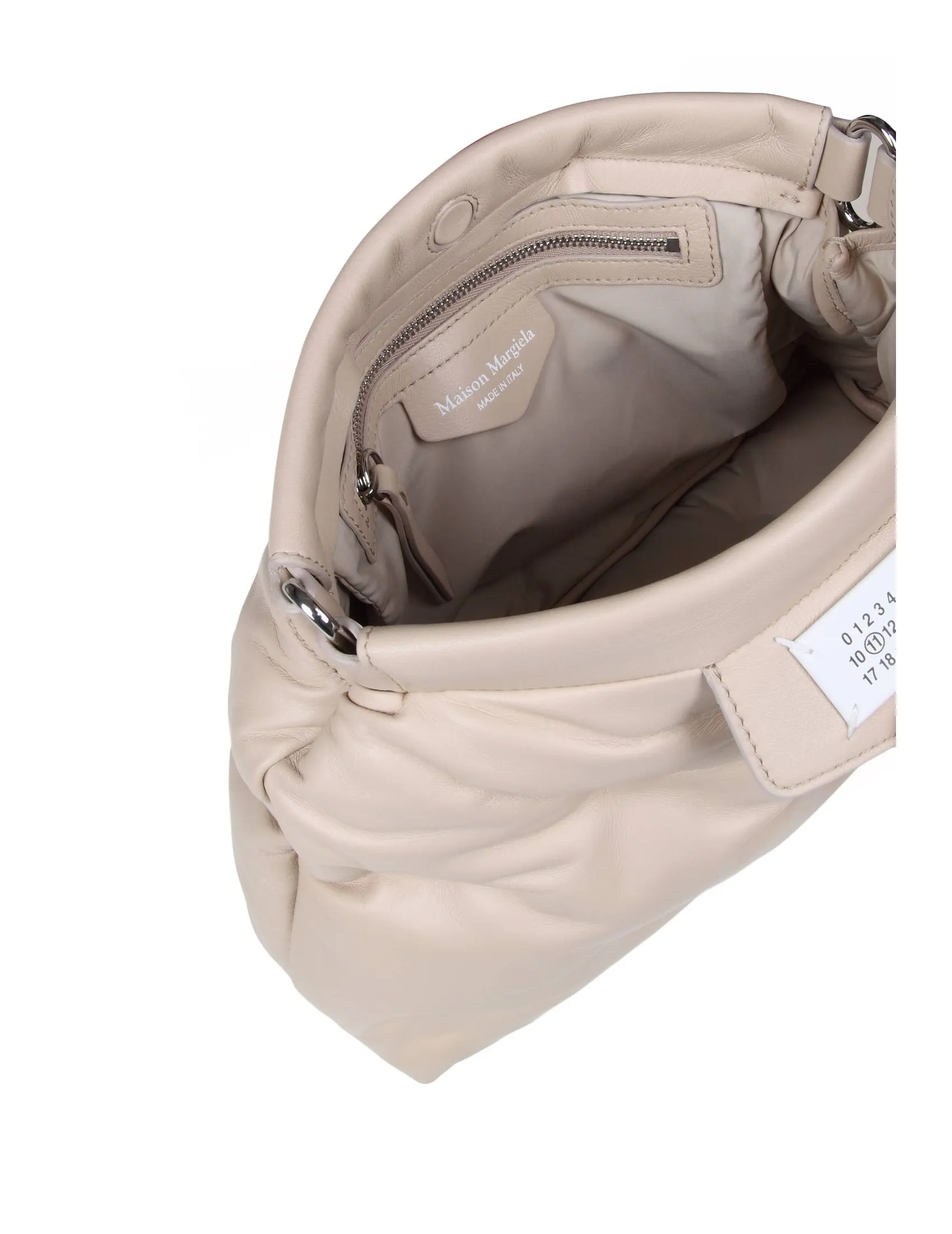 MAISON MARGIELA SHOULDER BAG IN MATELASSE' LEATHER ALMOND COLOR