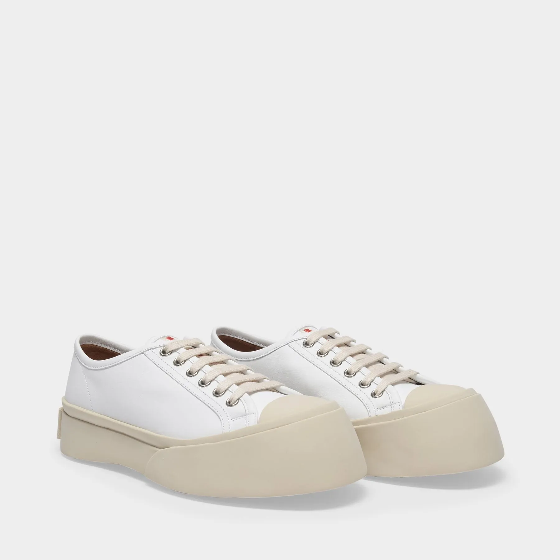 Marni  Laced Up Pablo Sneakers - Marni - Lily White - Leather