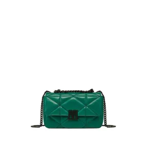 MCM Travia Green Shoulder Bag in Cloud Quilted Leather