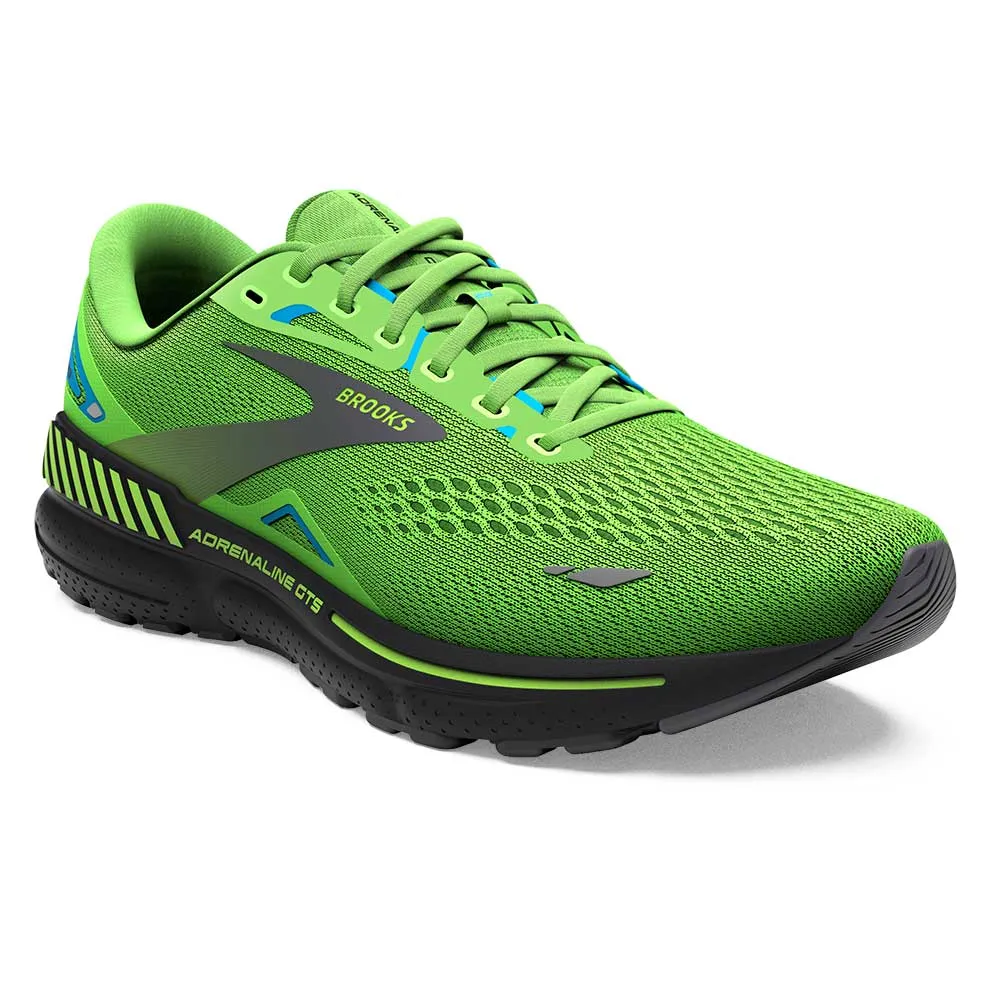 Men's Adrenaline GTS 23 Running Shoe - Green Gecko/Grey/Atomic Blue - Regular (D)