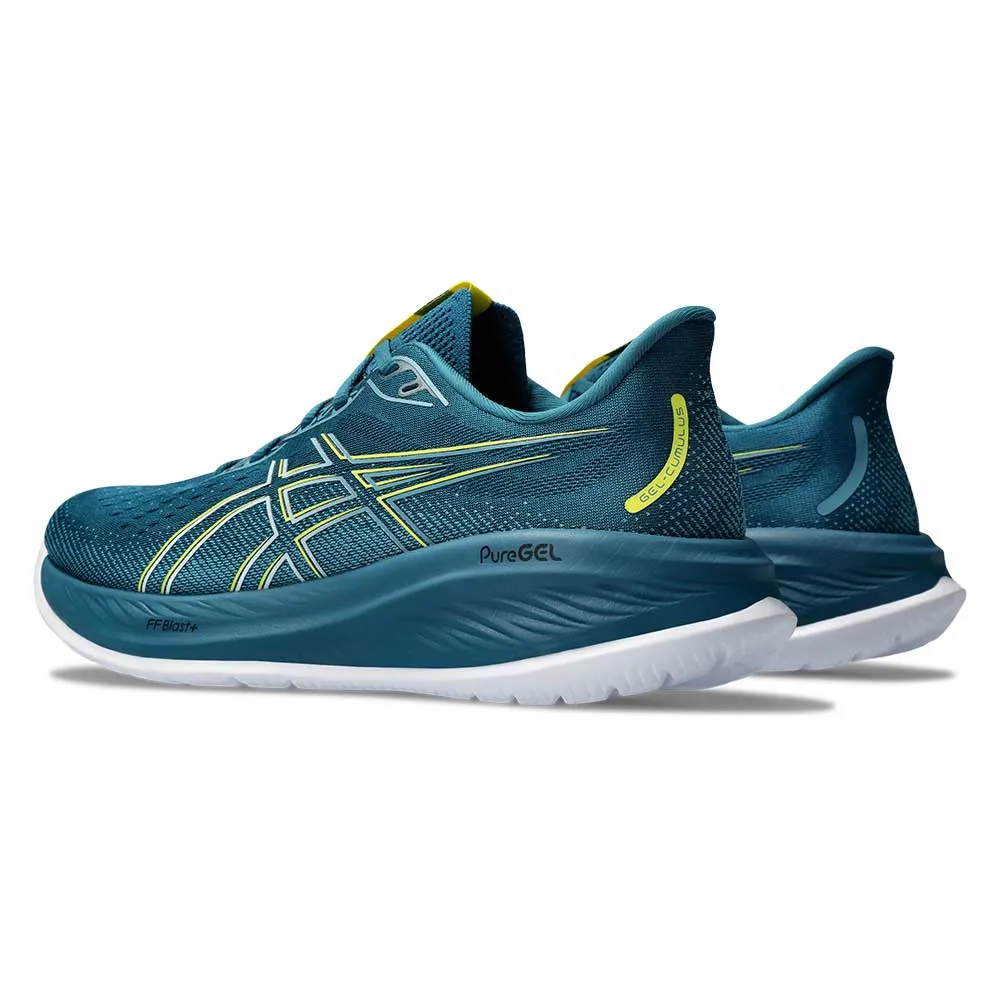 Men's Gel-Cumulus 26 Running Shoe - Evening Teal/Bright Yellow - Regular (D)