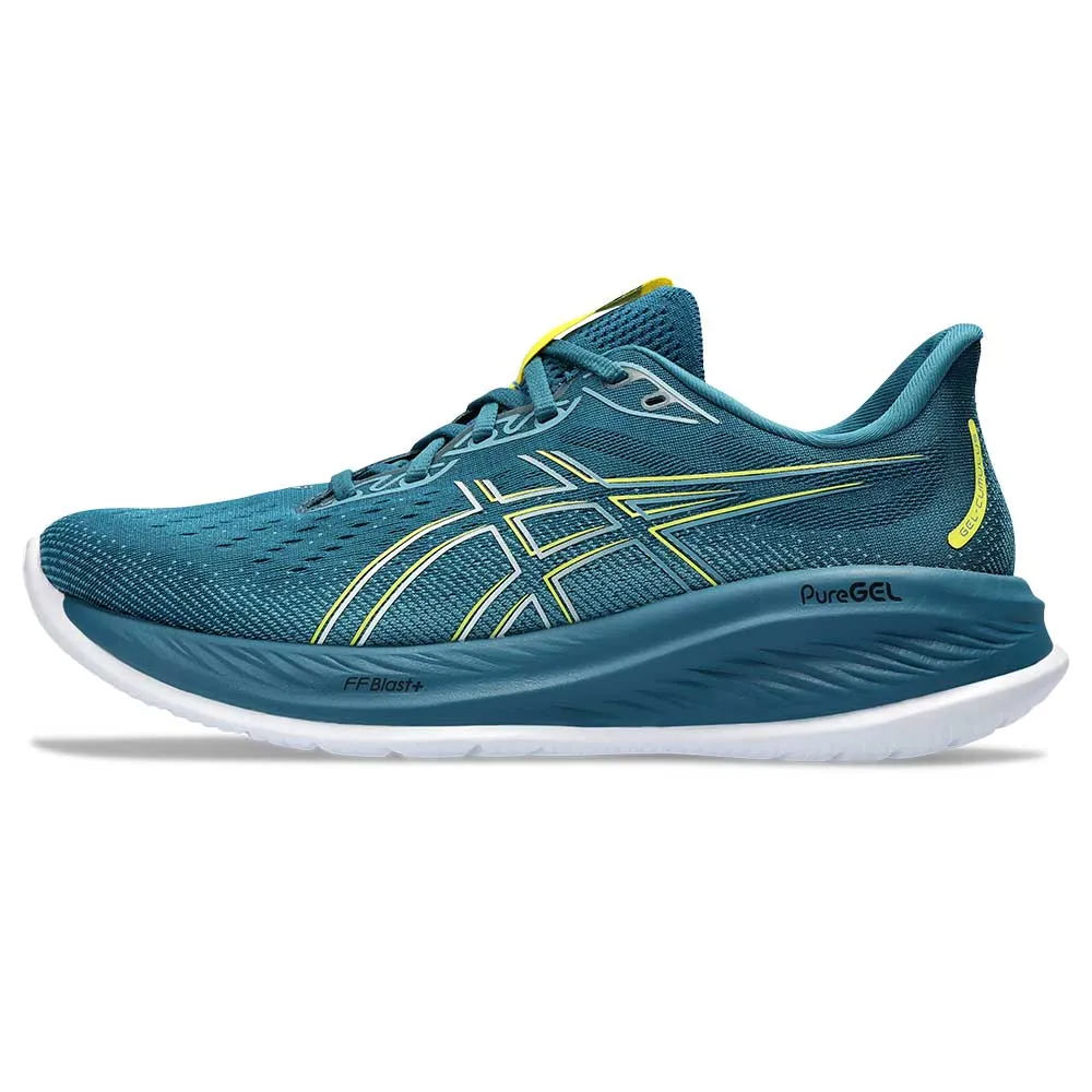 Men's Gel-Cumulus 26 Running Shoe - Evening Teal/Bright Yellow - Regular (D)