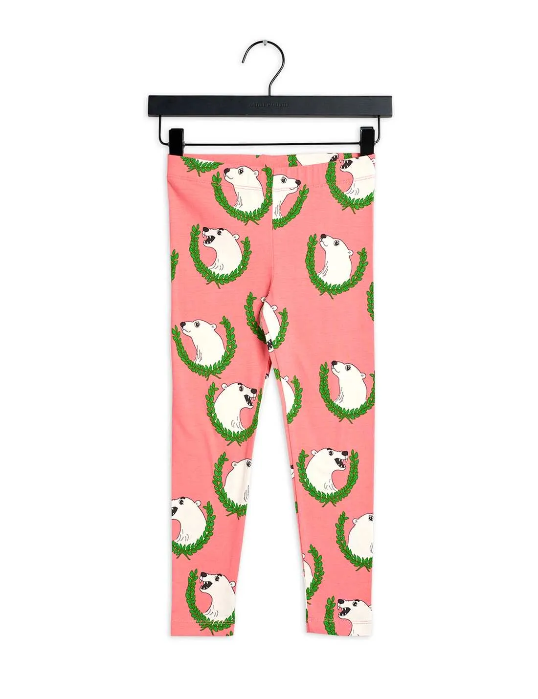 Mini Rodini Poplar Bear AOP Leggings | Pink