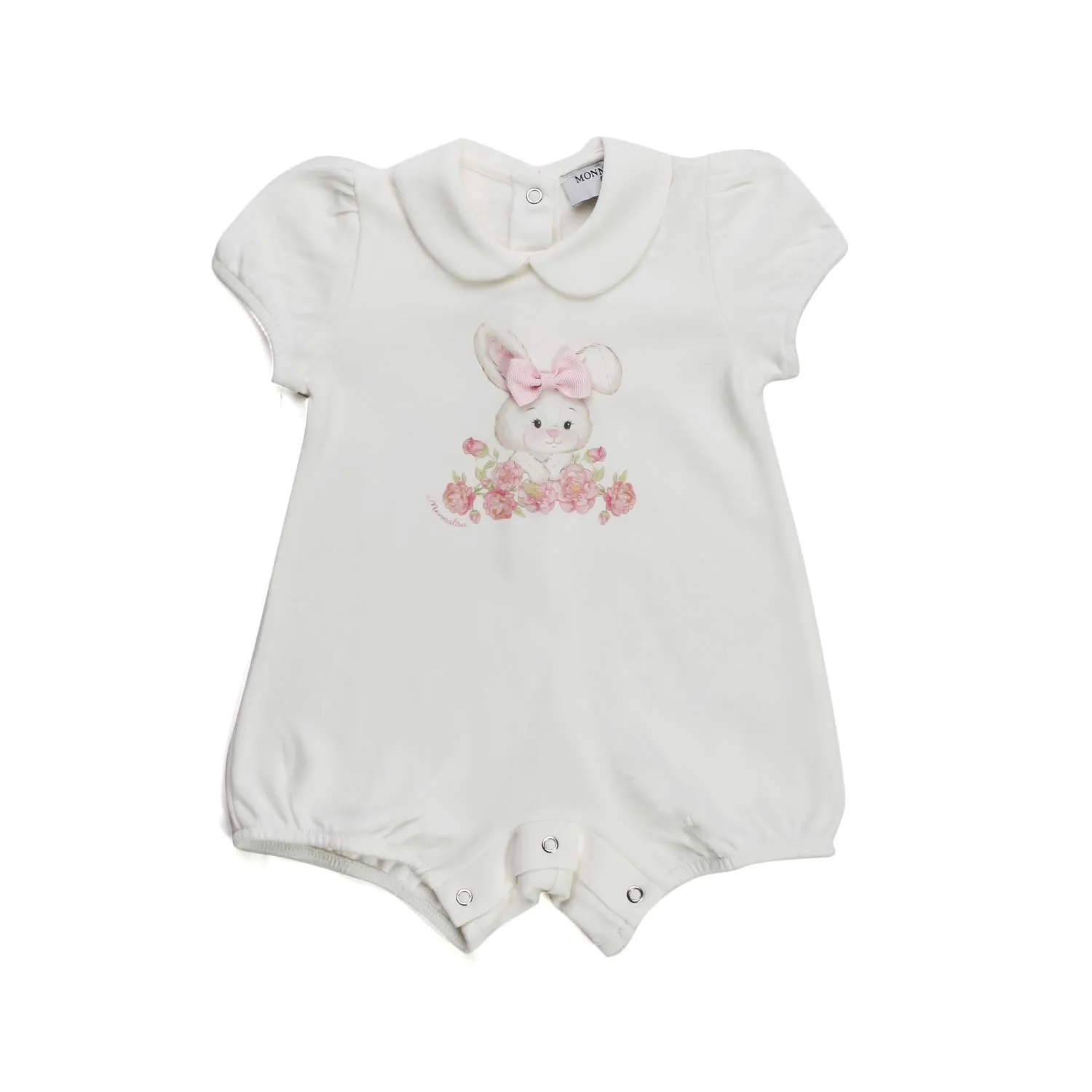 Monnalisa Cream Romper For Baby Girl