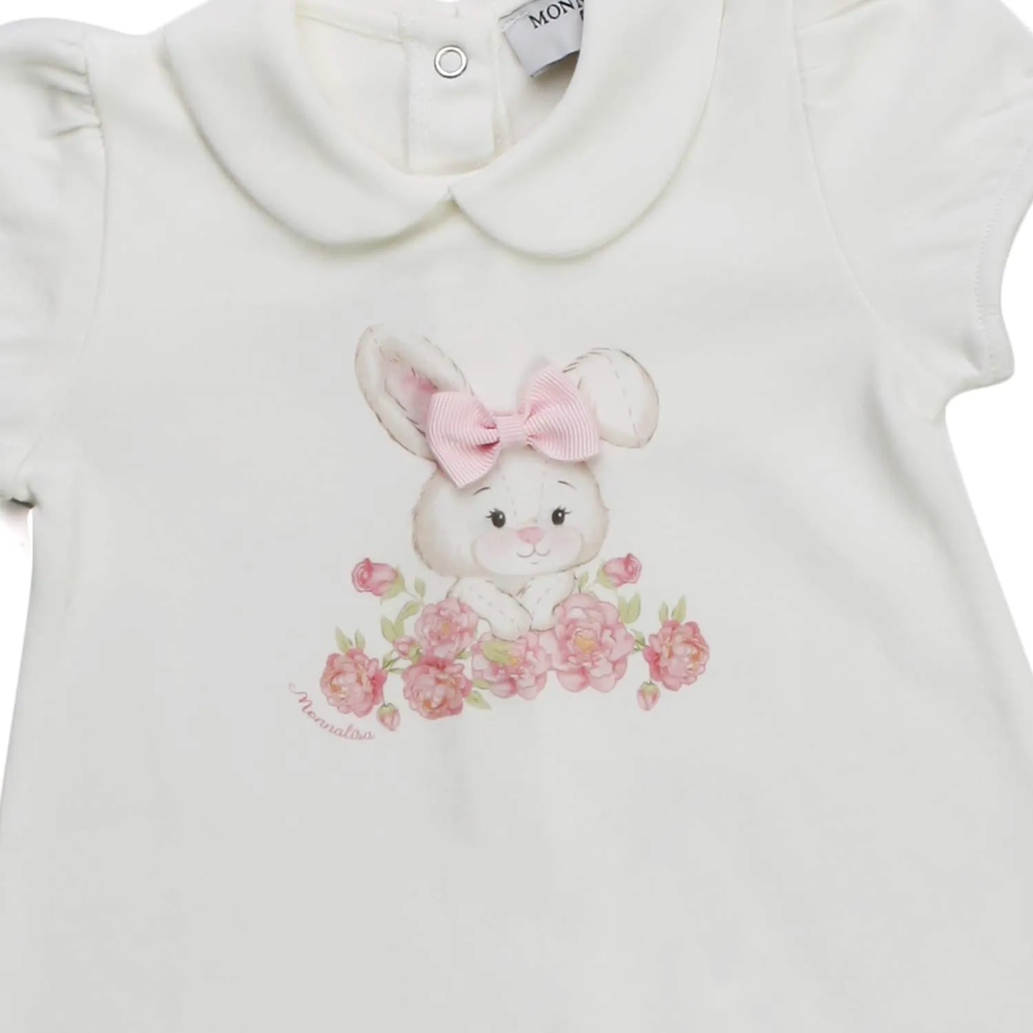 Monnalisa Cream Romper For Baby Girl