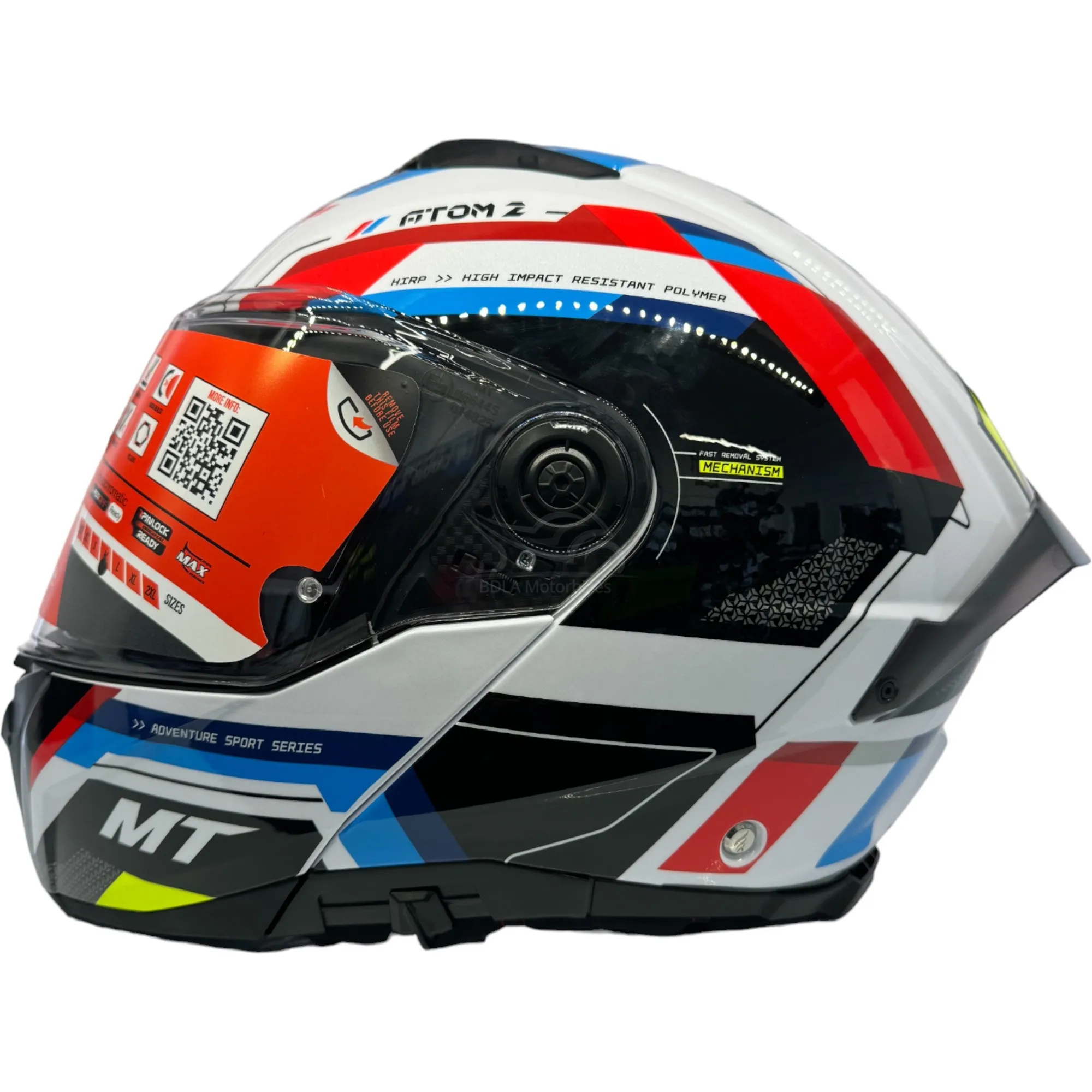 MT Atom 2 Bast Helmet - Red/White/Blue