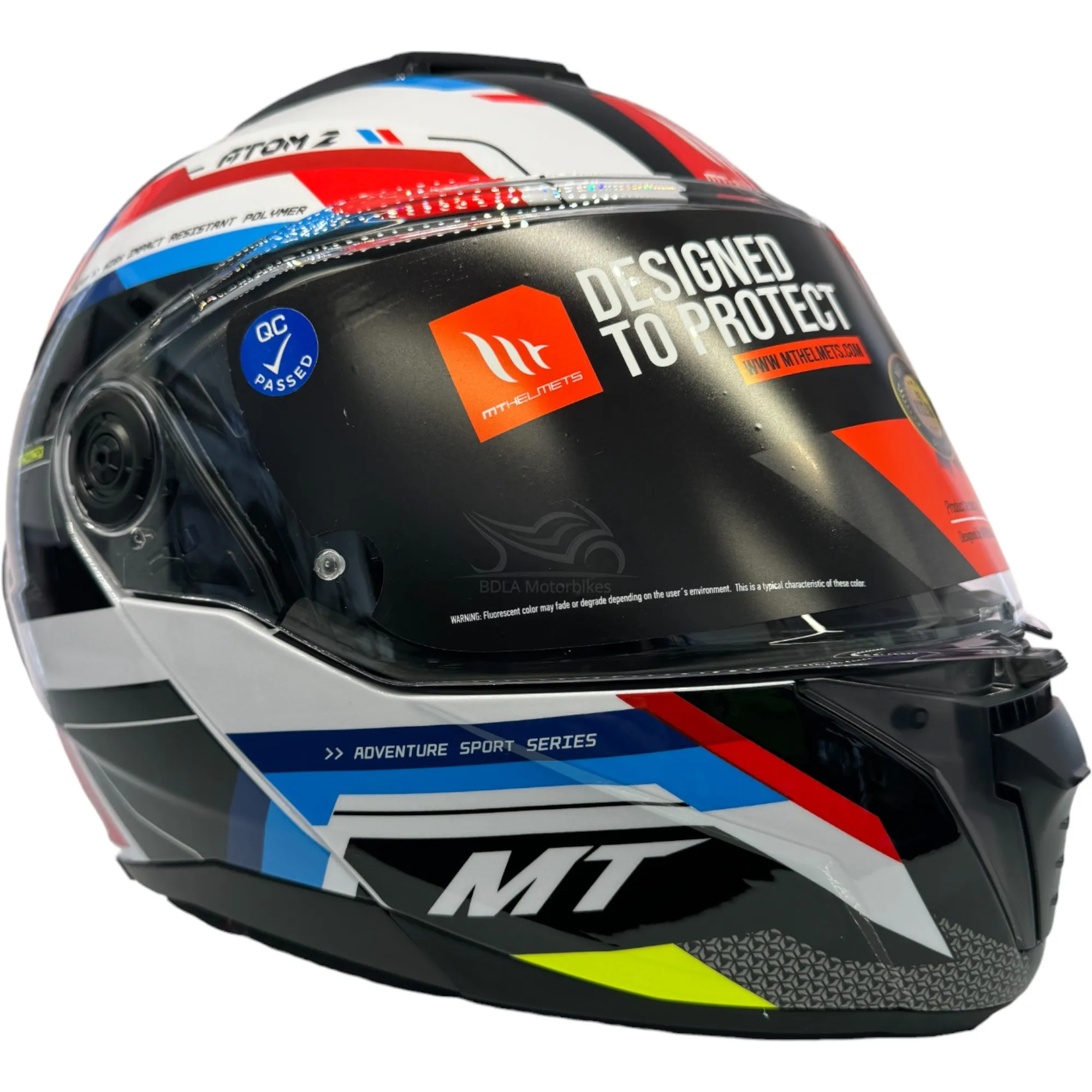 MT Atom 2 Bast Helmet - Red/White/Blue