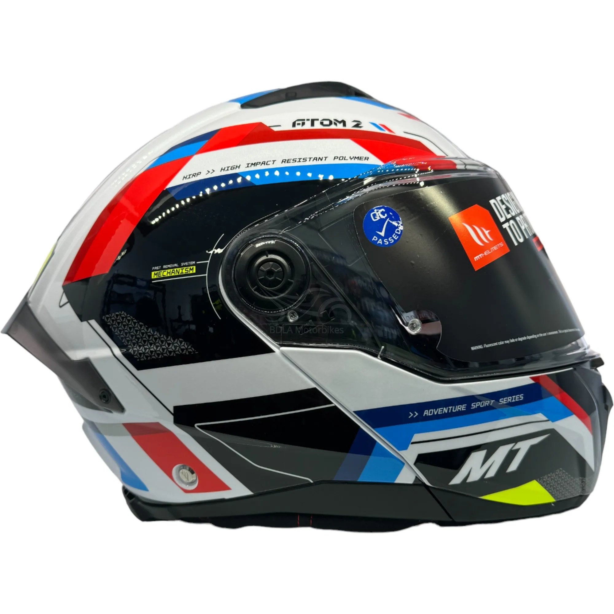 MT Atom 2 Bast Helmet - Red/White/Blue