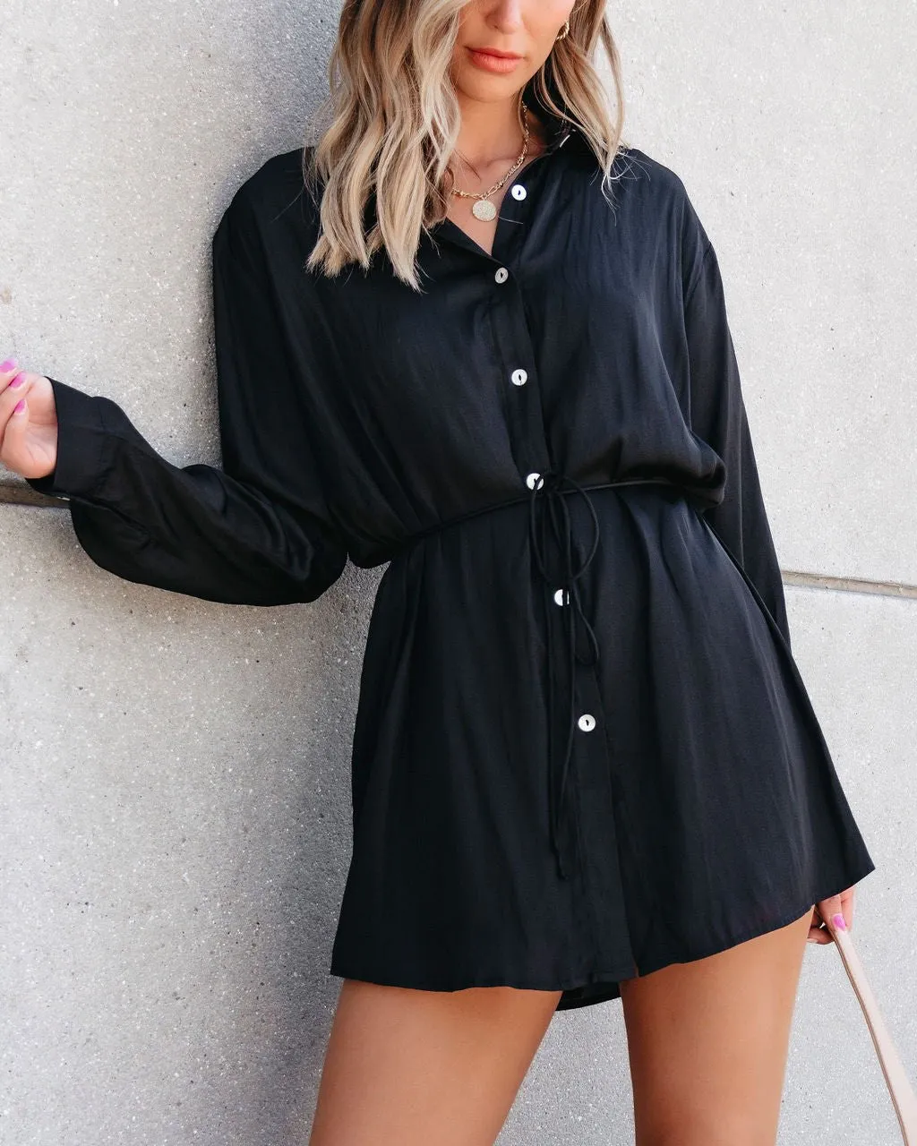 Muse by Magnolia Silky Button Down Romper