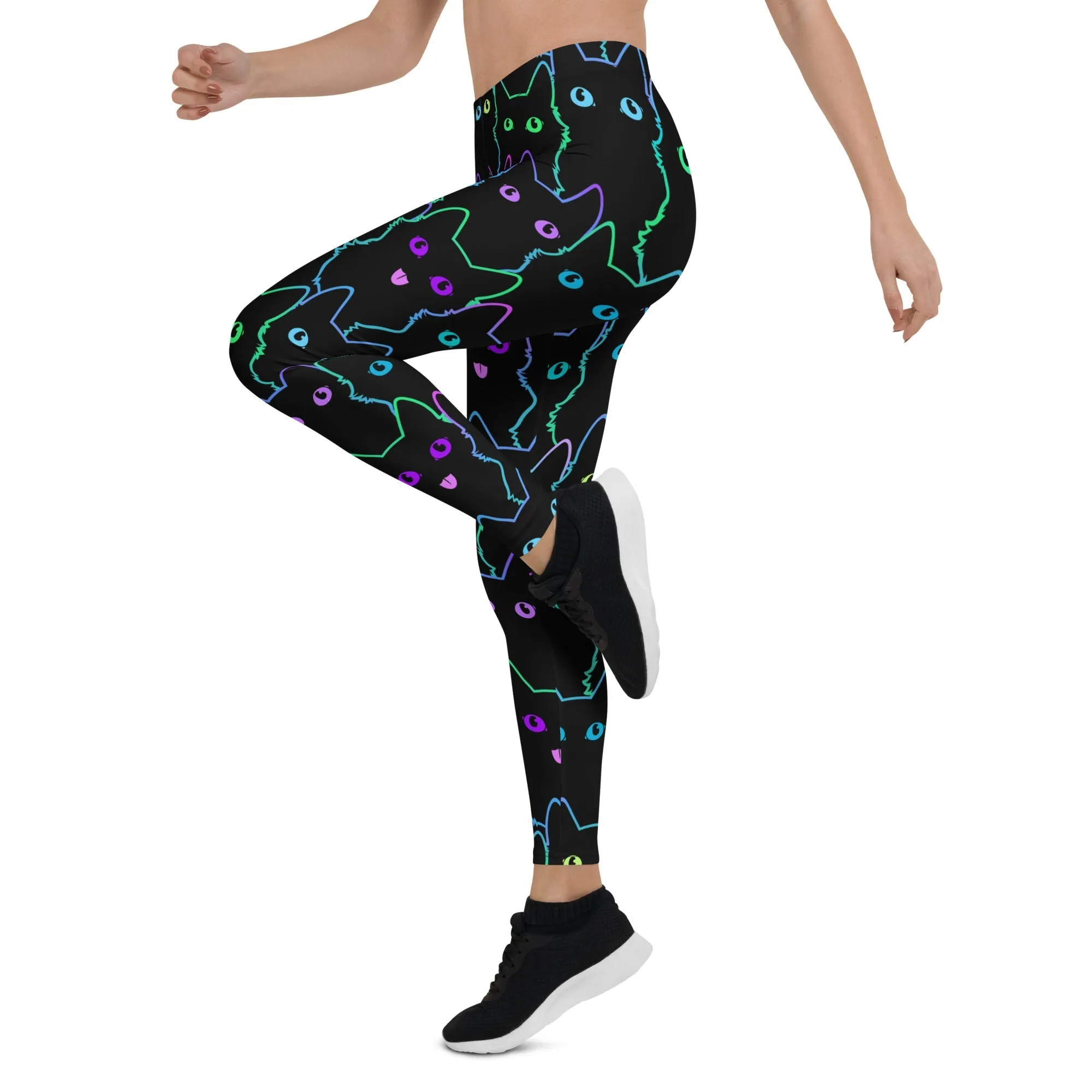 Mystic Halloween Cats Leggings