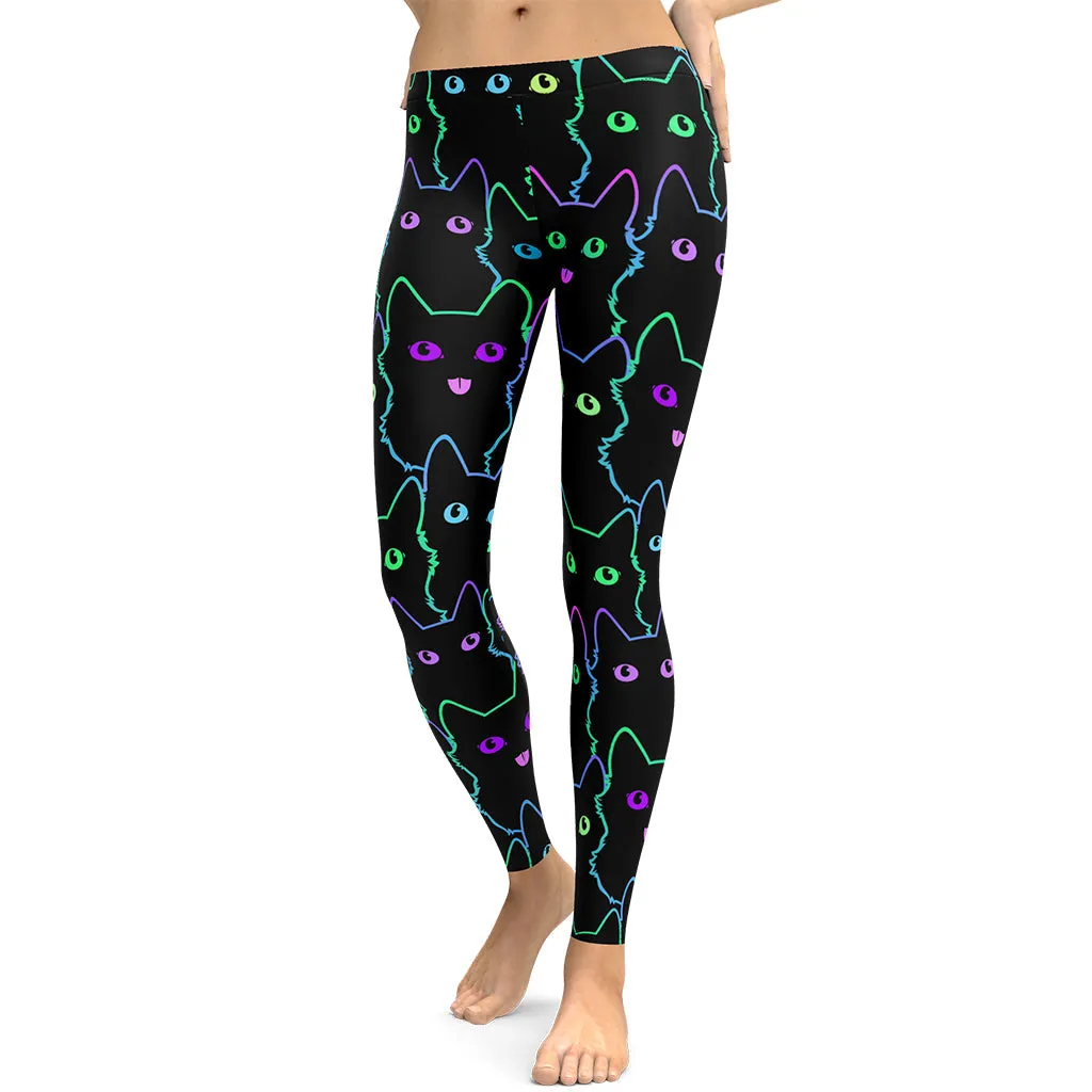 Mystic Halloween Cats Leggings