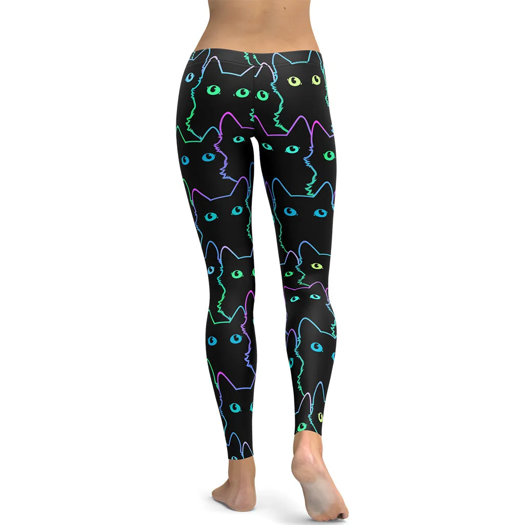 Mystic Halloween Cats Leggings