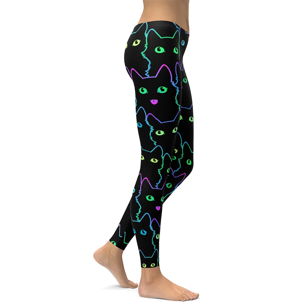 Mystic Halloween Cats Leggings