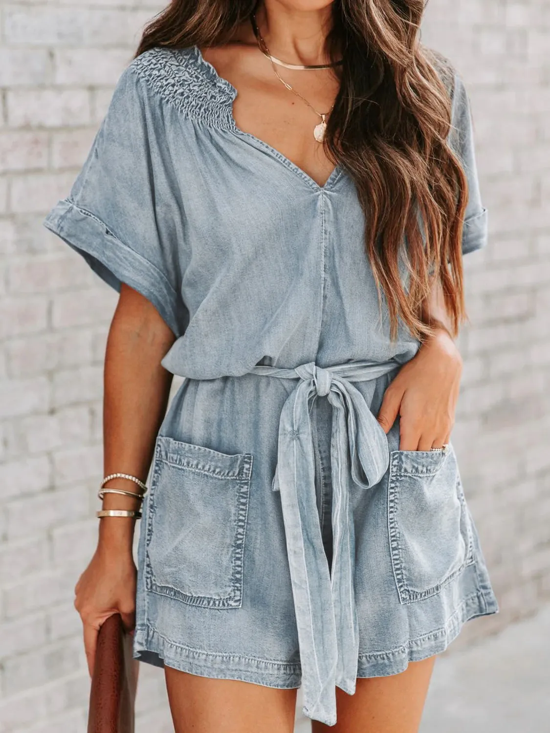 *Nelly Denim Romper