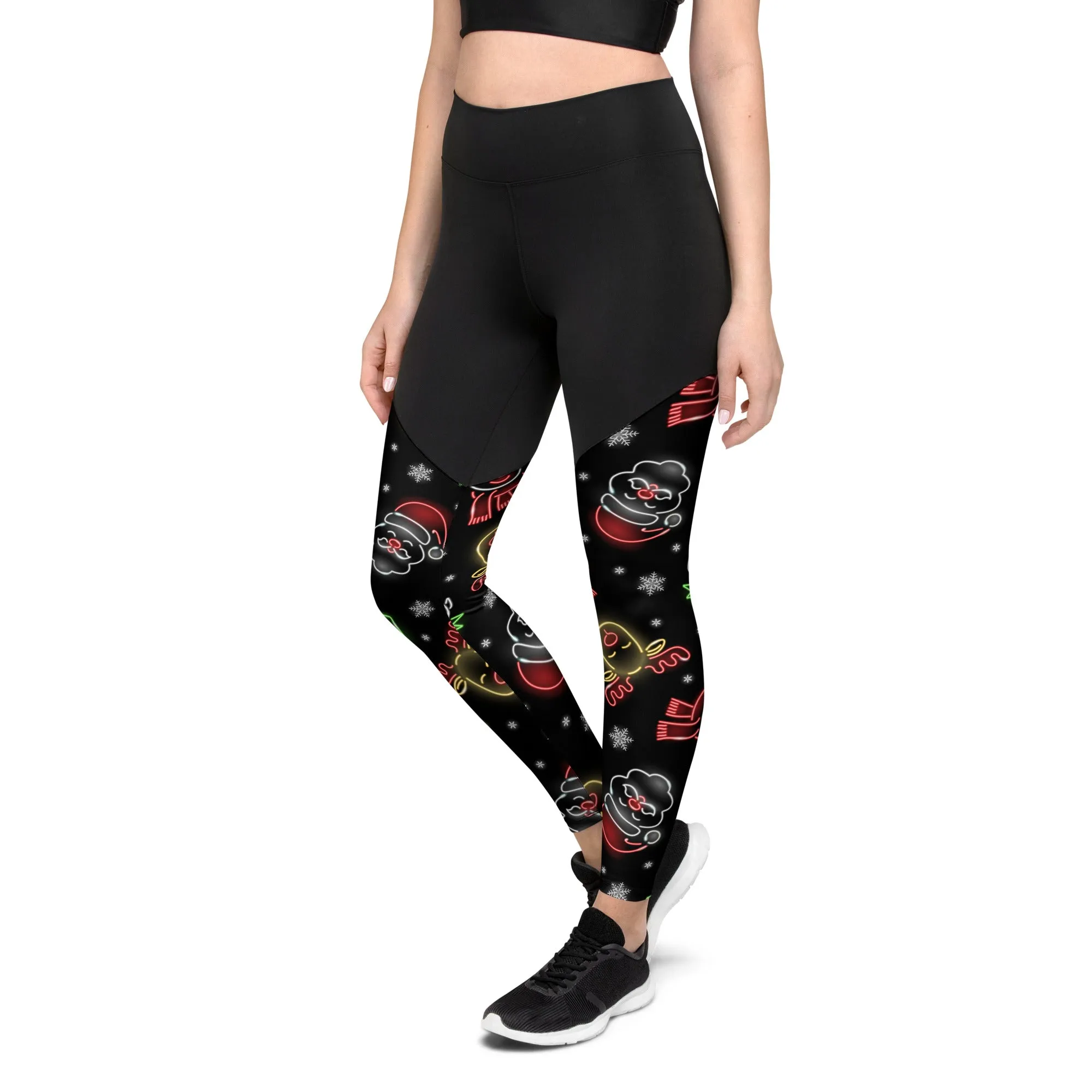 Neon Christmas Compression Leggings