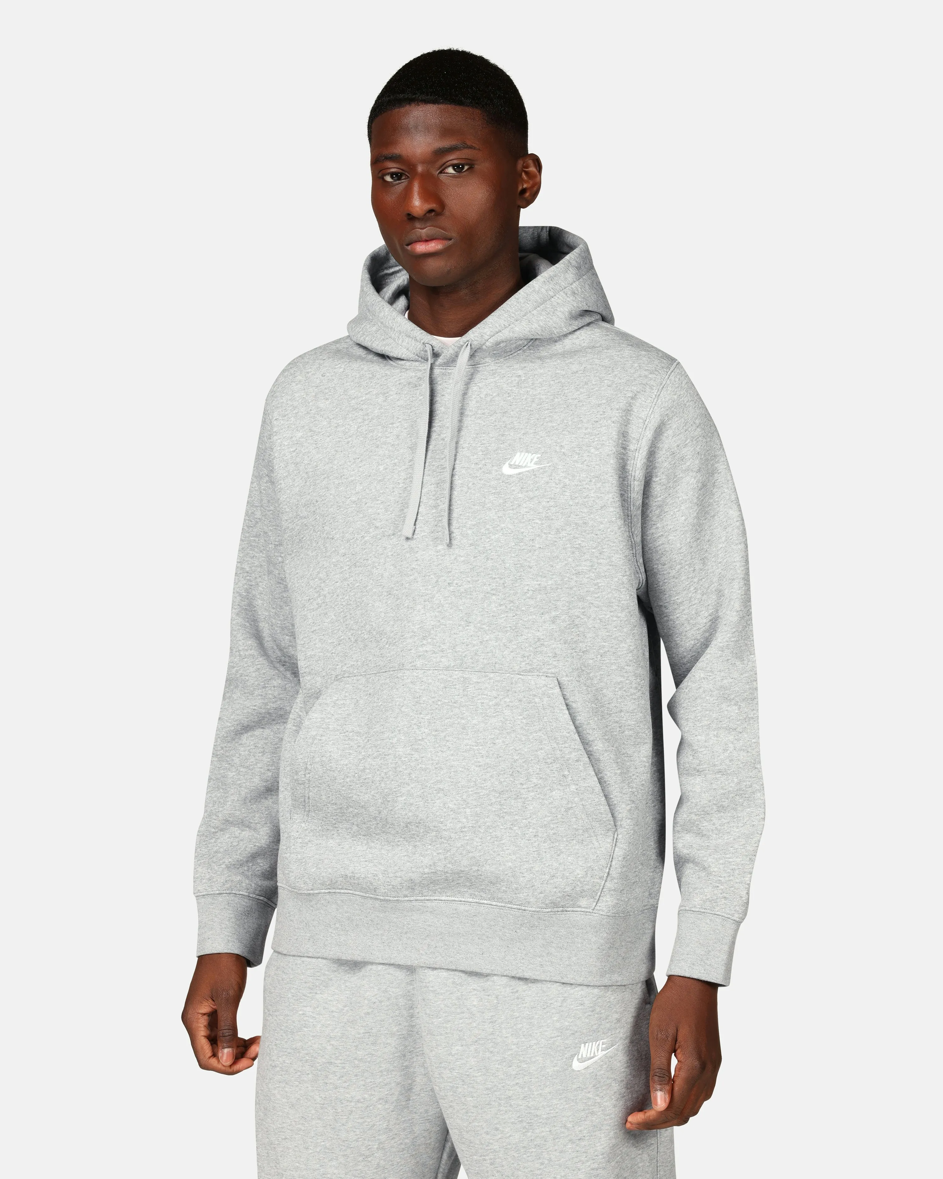 Nike Club Hoodie Dark grey melange | Men | Junkyard