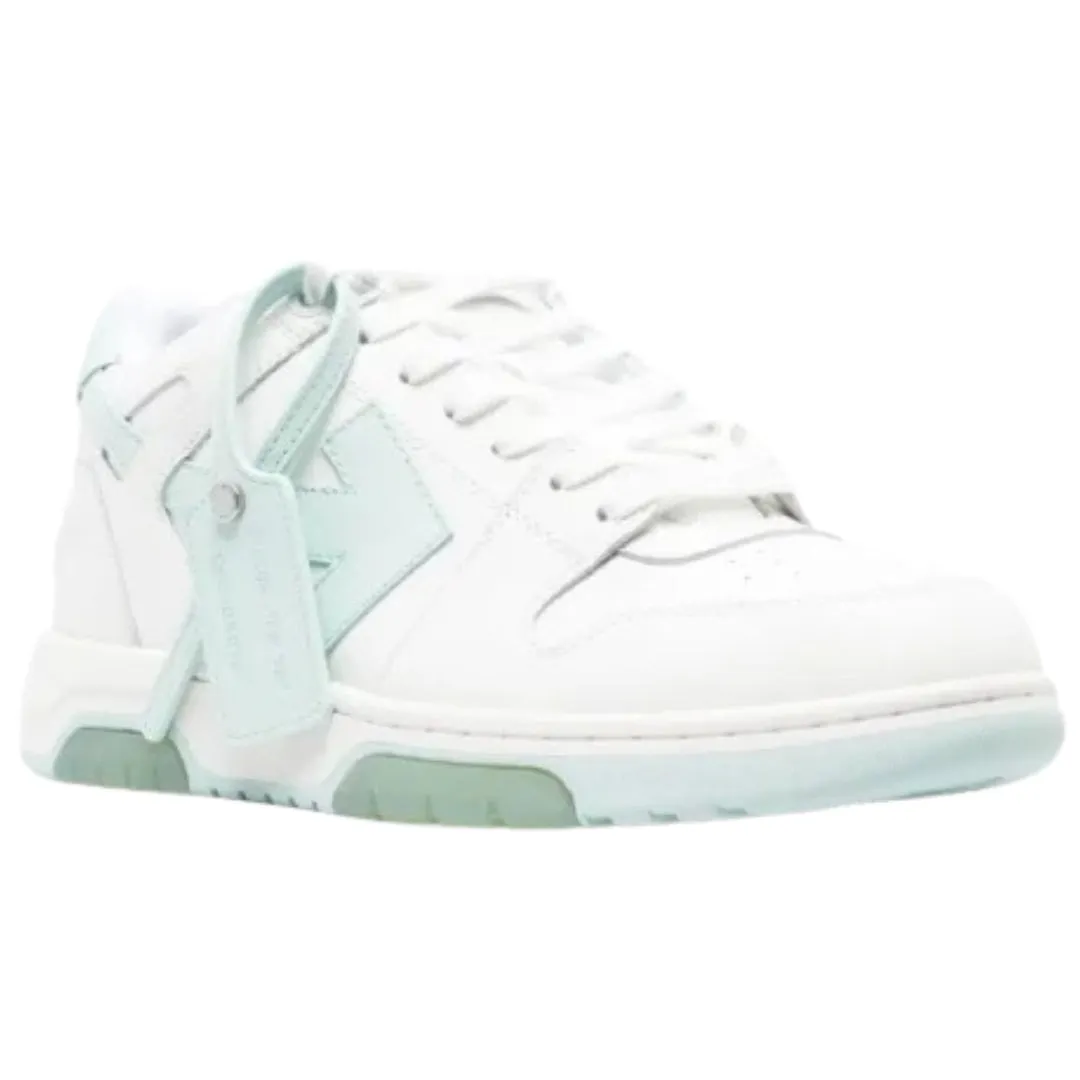 Off White Out Of Office White Mint Calf Leather Sneakers