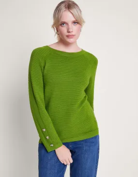 Ola Ottoman Rib Jumper Green