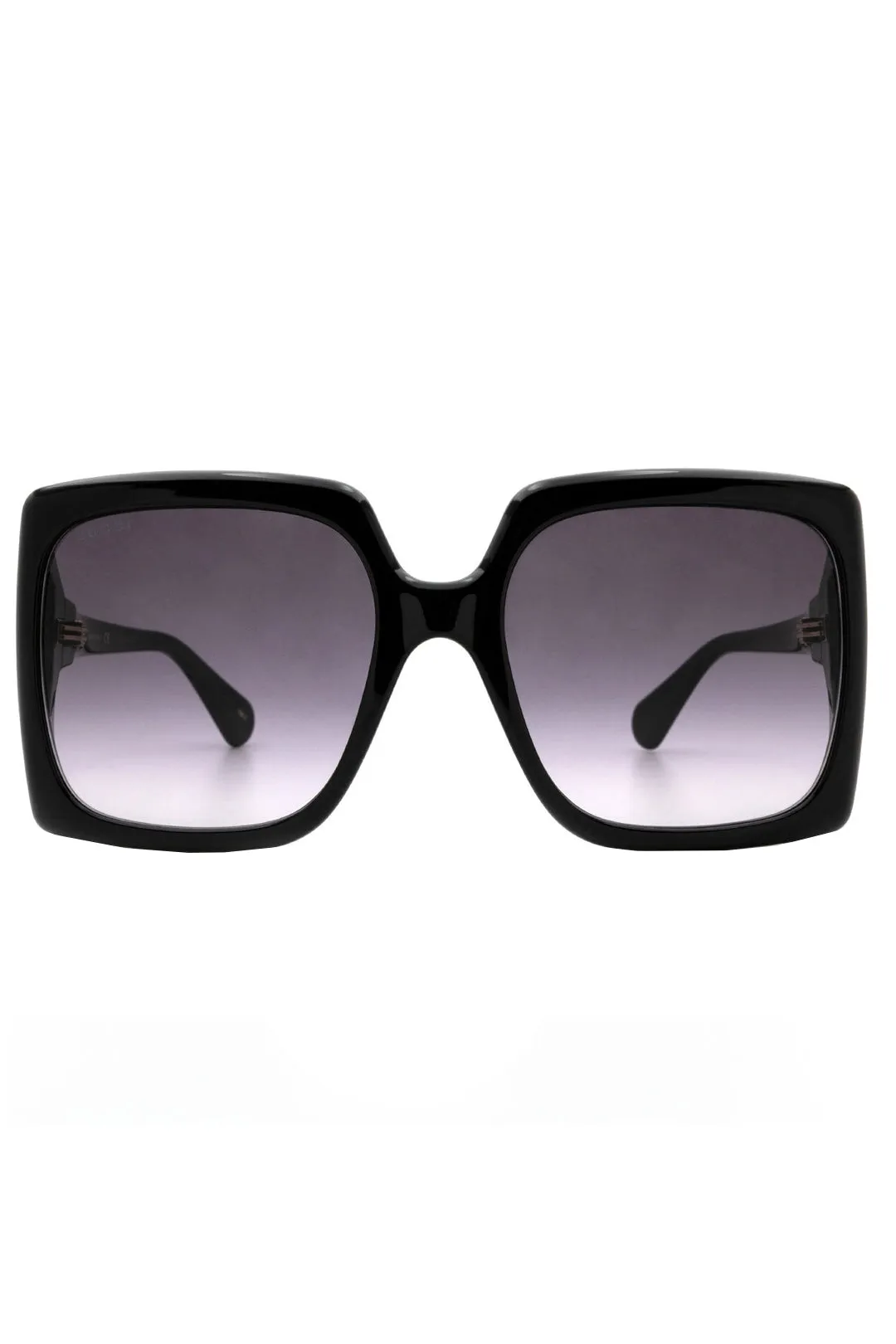 Oversized Square Logo Temple Sunglasses