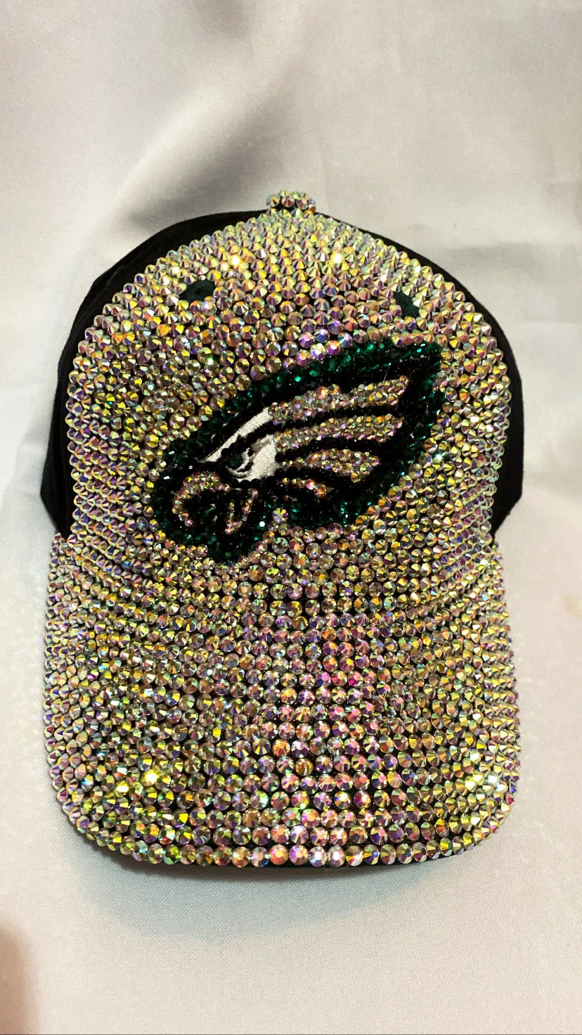 Philadelphia Eagles Front Panel Bedazzled Adjustable Hat