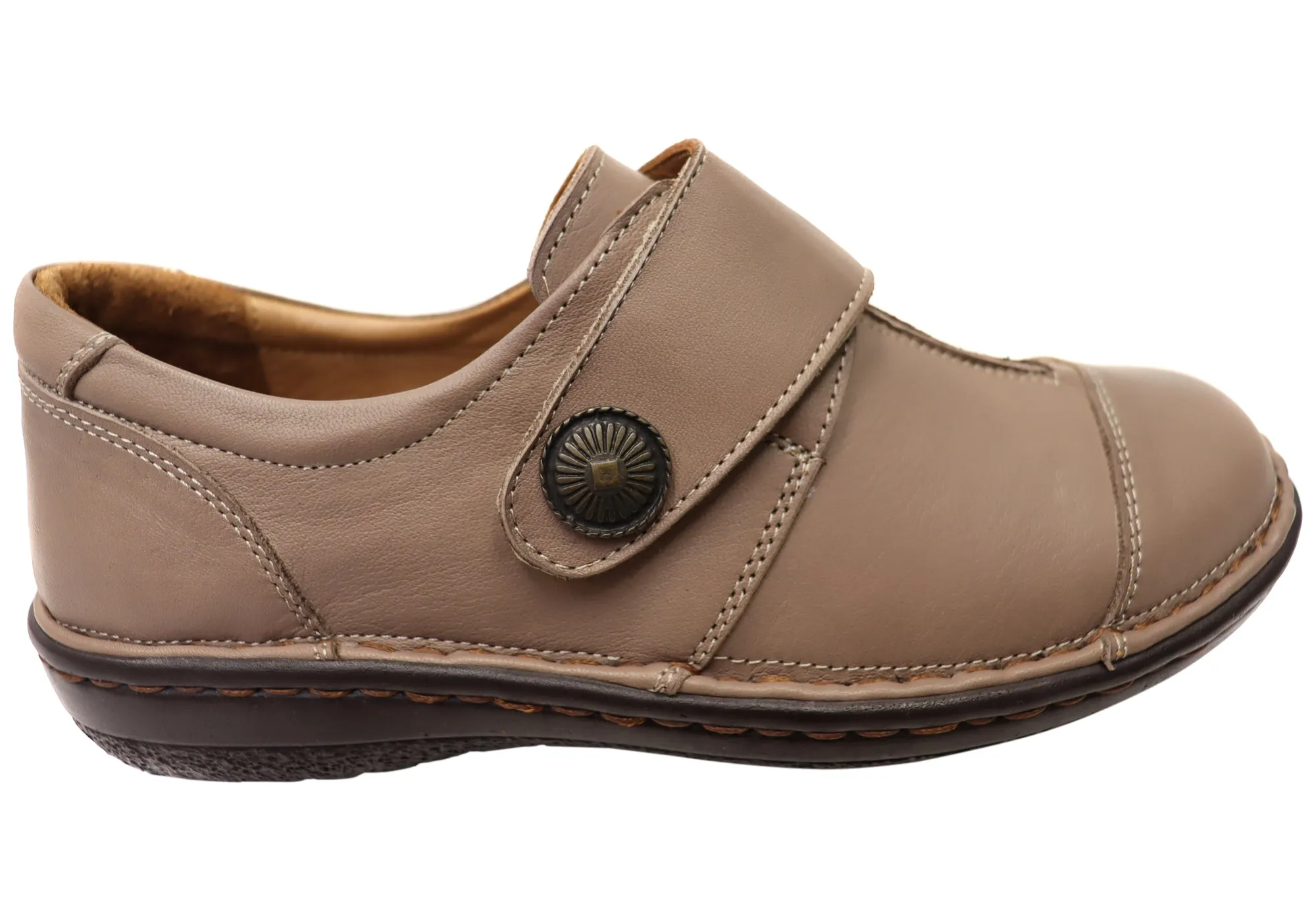 Planet Shoes Bower Womens Comfortable Adjustable Strap Leather Shoes