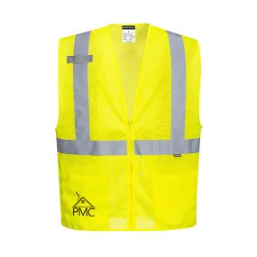 Portwest Economy Mesh Zipper Safety Vest, Yellow