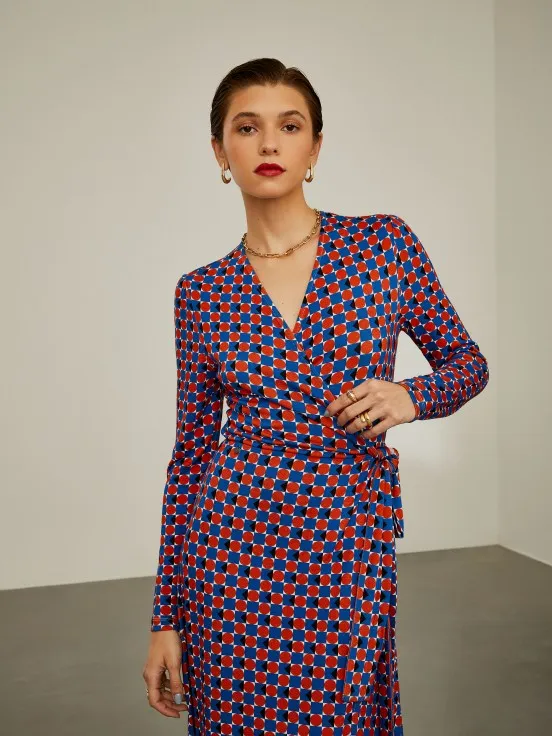 Printed midi dress