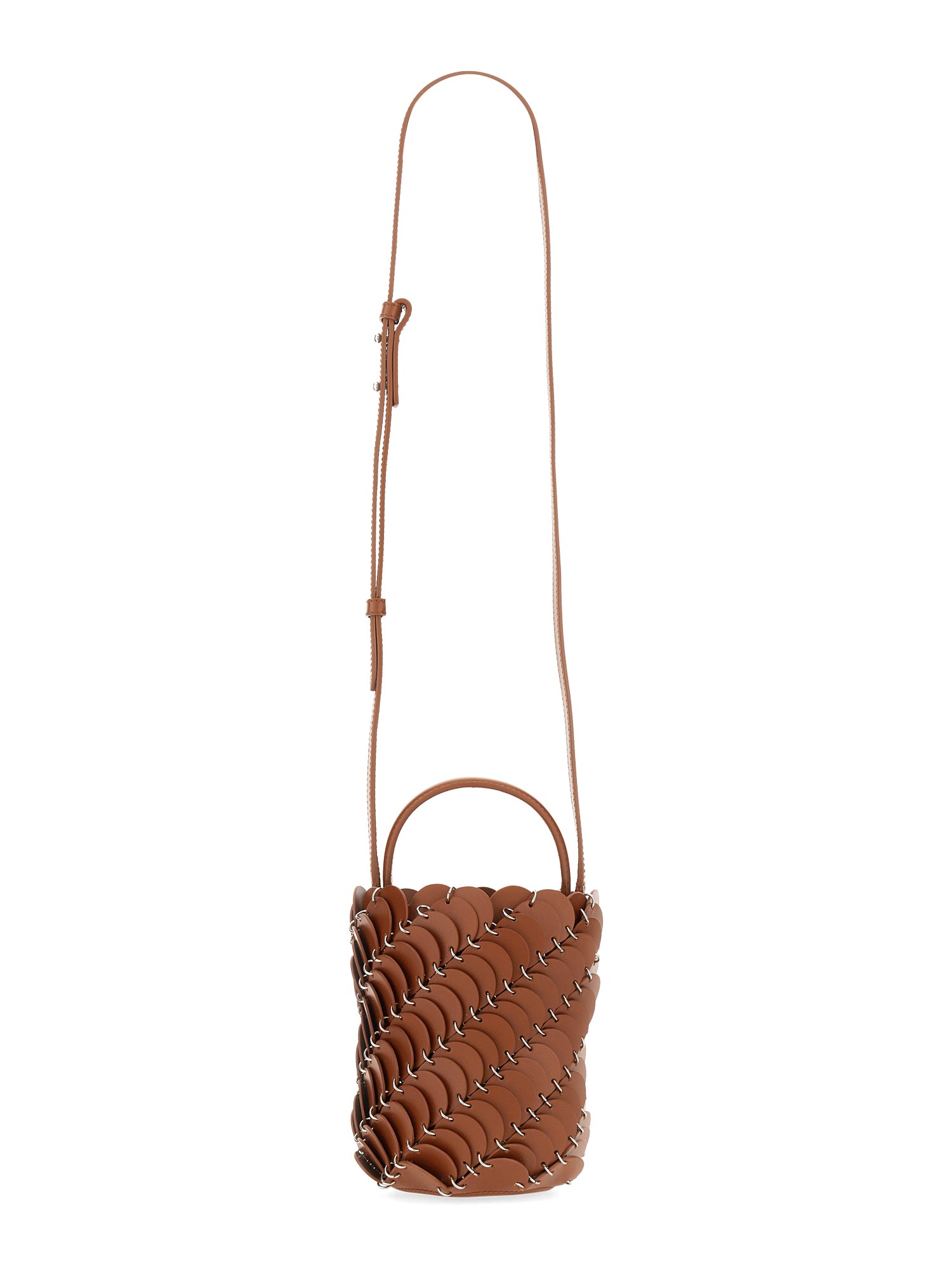 RABANNE    SMALL LEATHER PACO BUCKET BAG