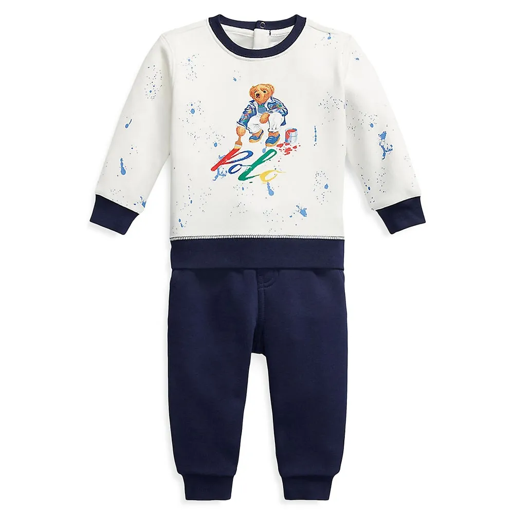 Ralph Lauren Baby's 2-Piece Polo Bear Sweatshirt & Joggers Set