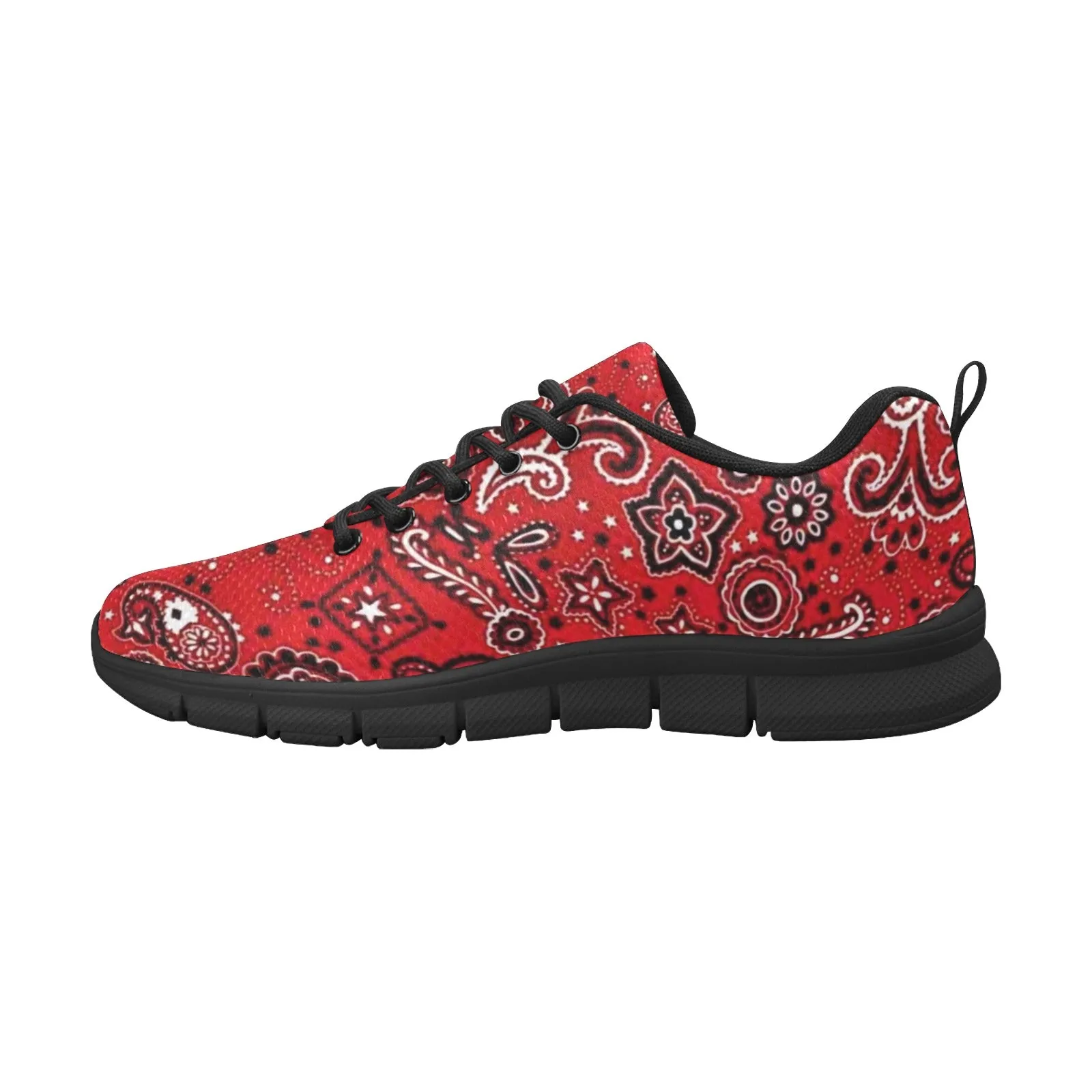 Red Bandanna Women's Breathable Sneakers