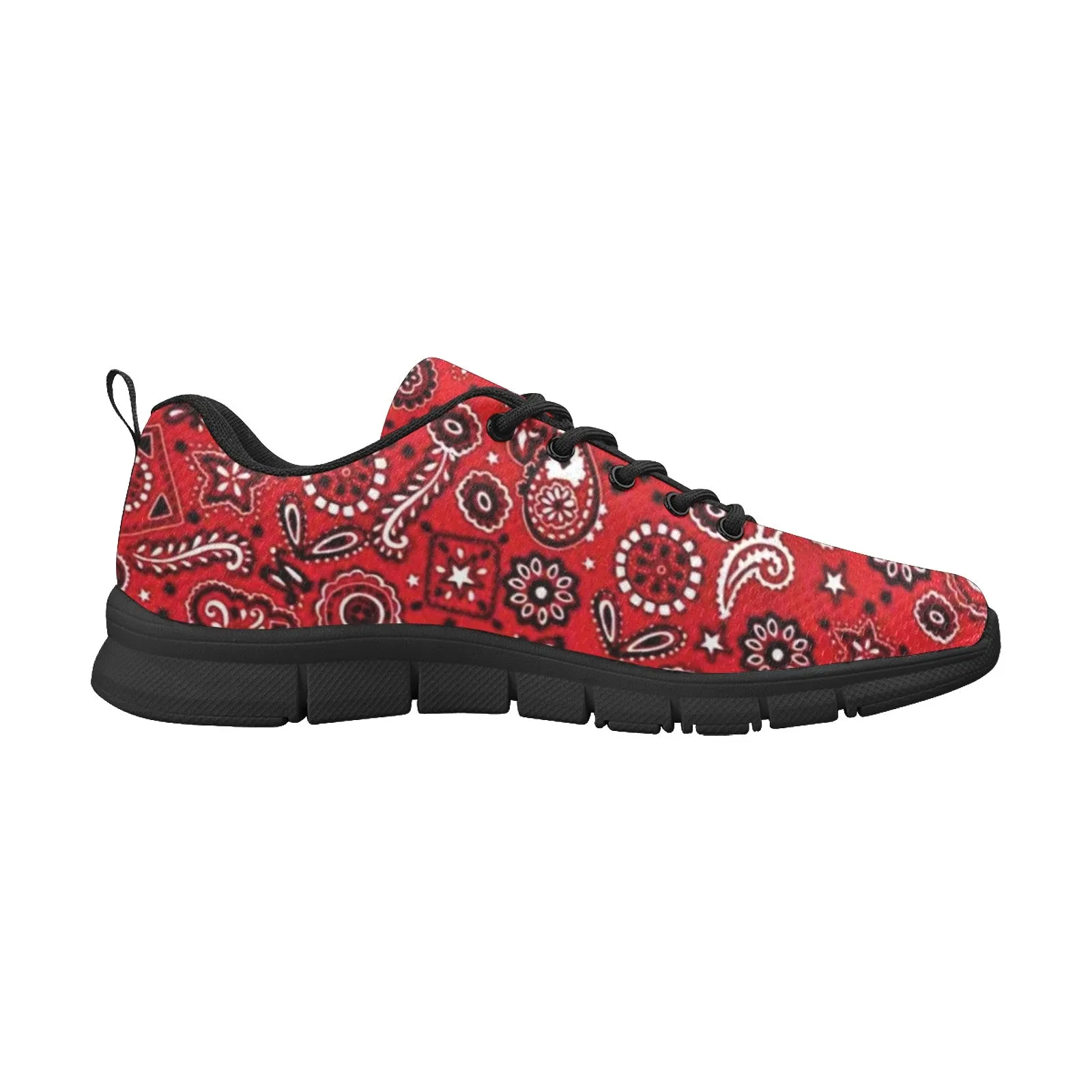 Red Bandanna Women's Breathable Sneakers