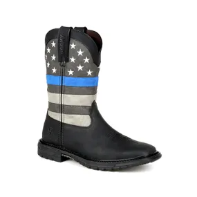 Rocky Blue Line Women's Western Boot RKD0080 BLACK BLUE