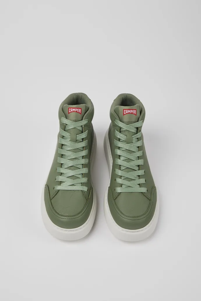 Runner K21 Green leather sneakers for women