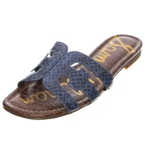 SAM EDELMAN Womens Bay Marlin Blue / Mamba Snake Sandals