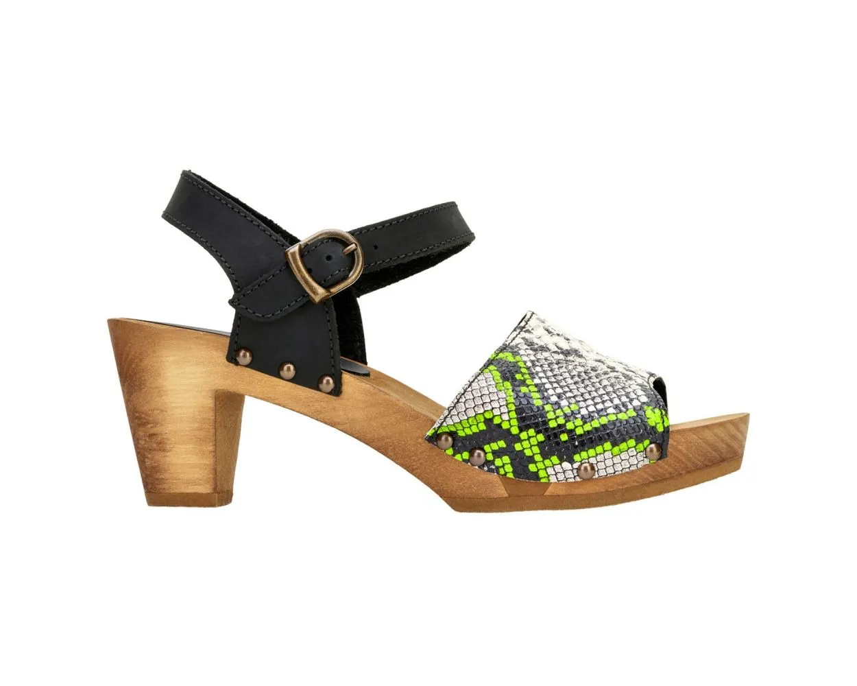 Sanita Clearance Sassia Square Flex Sandals in Lime (472627)