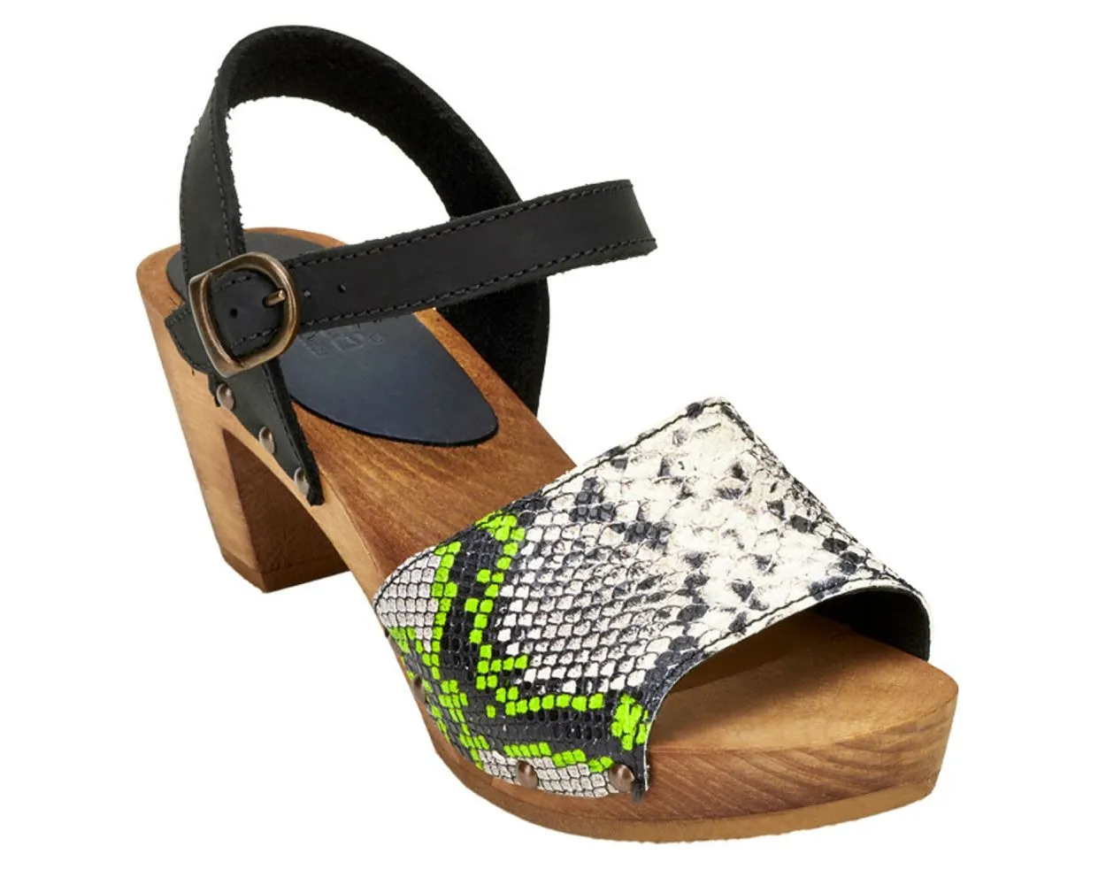 Sanita Clearance Sassia Square Flex Sandals in Lime (472627)