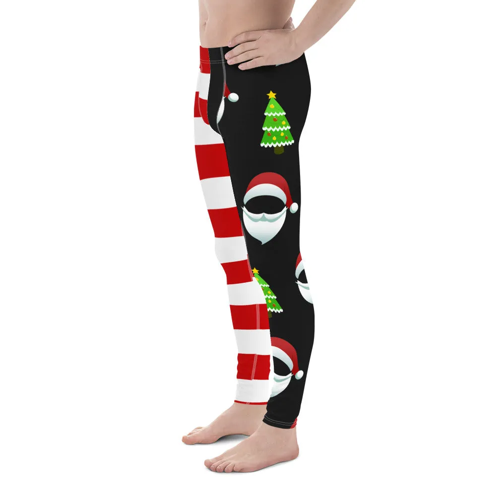 Santa Claus Stripes Men's Leggings