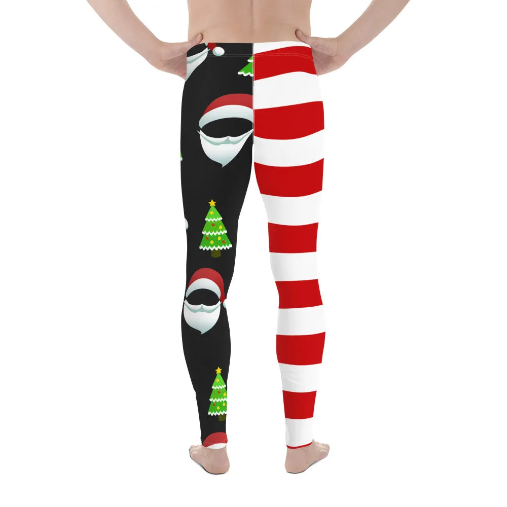 Santa Claus Stripes Men's Leggings