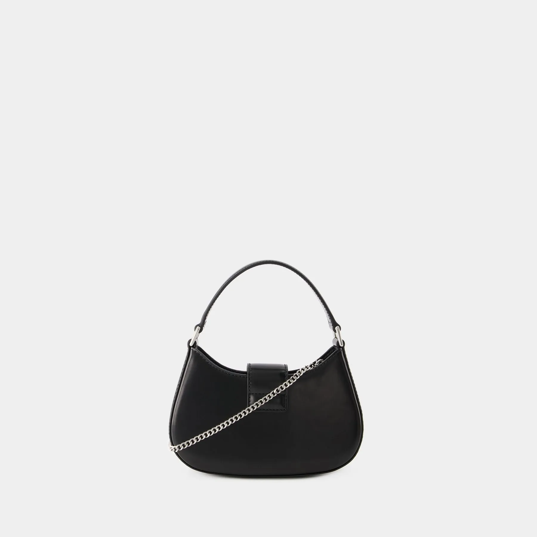 SELF PORTRAIT  Crescent Bag - Self Portrait - Leather - Black