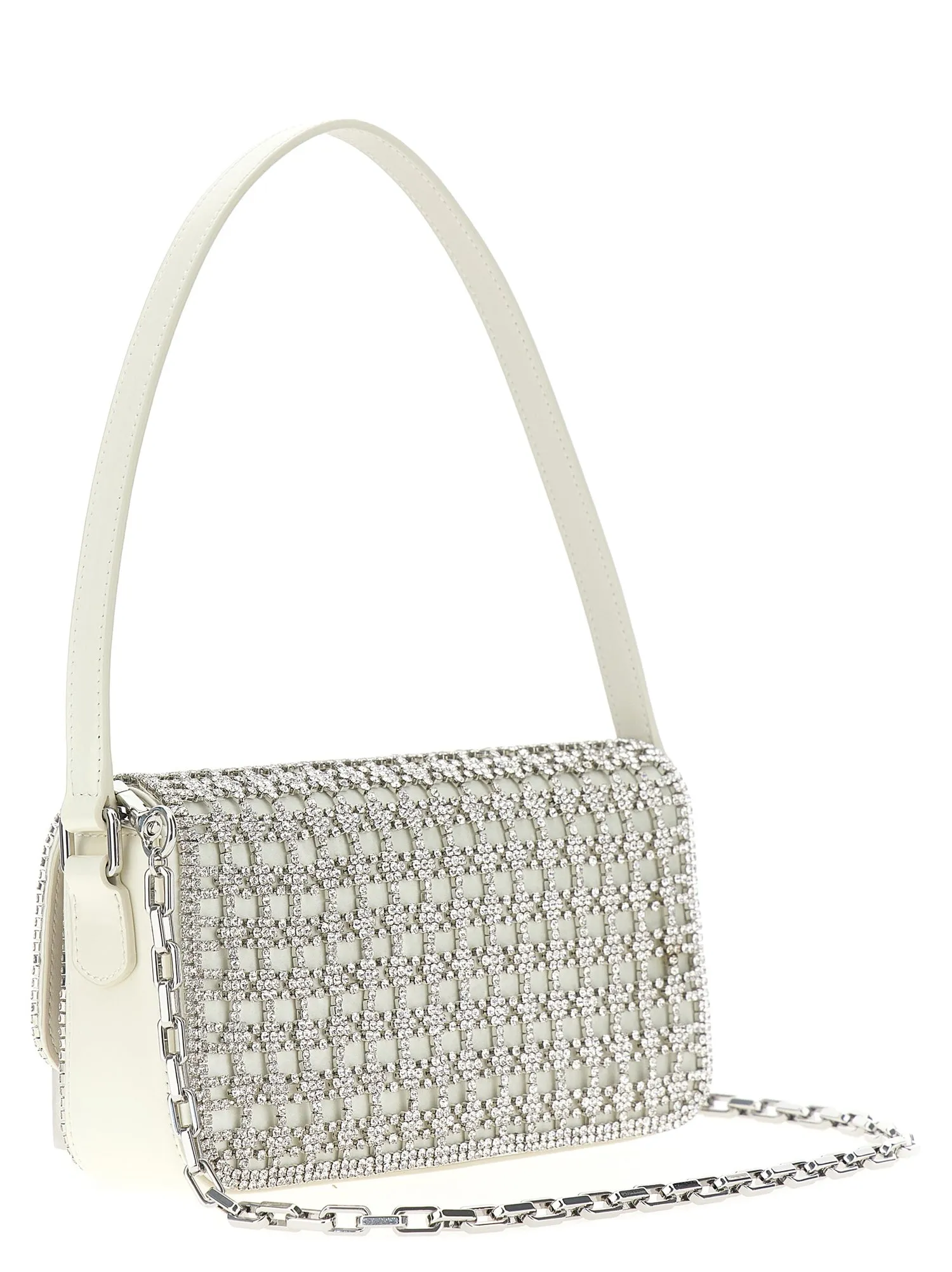 Self Portrait    Self Portrait 'Champagne Crystal Baguette' Shoulder Bag