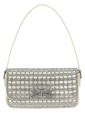 Self Portrait    Self Portrait 'Champagne Crystal Baguette' Shoulder Bag