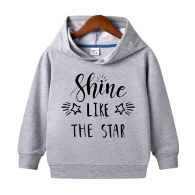 Shine Like a Star Printed Hoodie For Kids - Deal20one